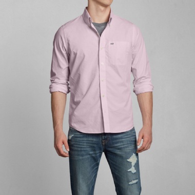 ABERCROMBIE - BUELLE MOUNTAIN SHIRT - PINK