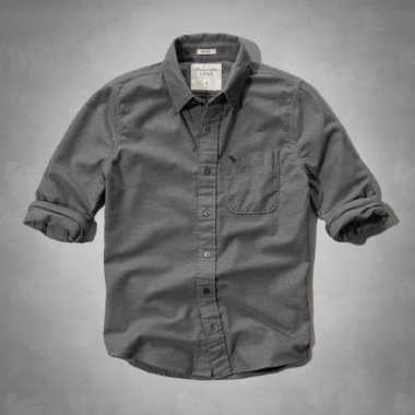 ABERCROMBIE - OPALESCENT RIVER SHIRT - GREY