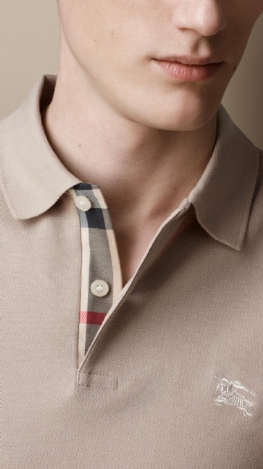 CHECK PLACKET POLO SHIRT - TRENCH