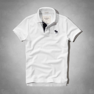 ABERCROMBIE - HERBERT BROOK POLO - WHITE AND NAVY