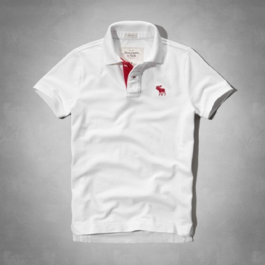 ABERCROMBIE - HERBERT BROOK POLO - WHITE AND RED